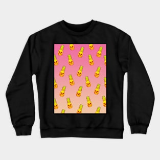 Pink Pineapple Skull Pattern Crewneck Sweatshirt